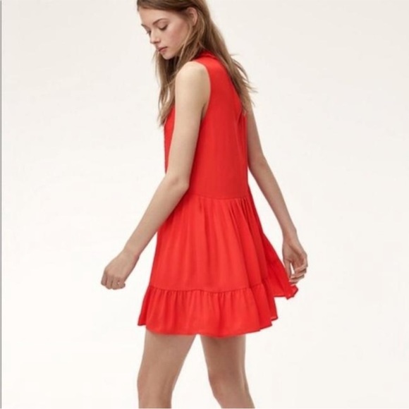 Aritzia Sunday Best Raleigh Dress in Flame Scarlet size XS - Picture 2 of 2